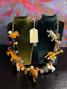 Lenora Dame Multicolor Animal Charm Necklace NWT